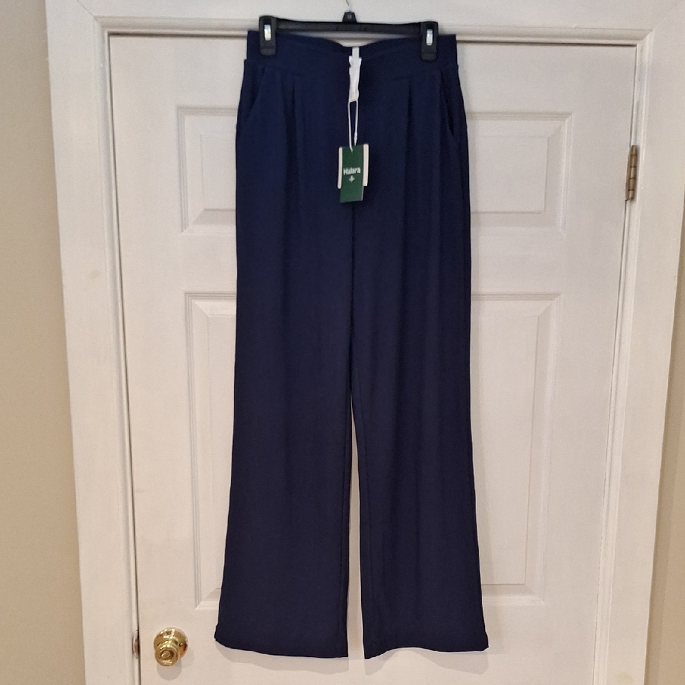HALARA Navy Wide-Leg Pants